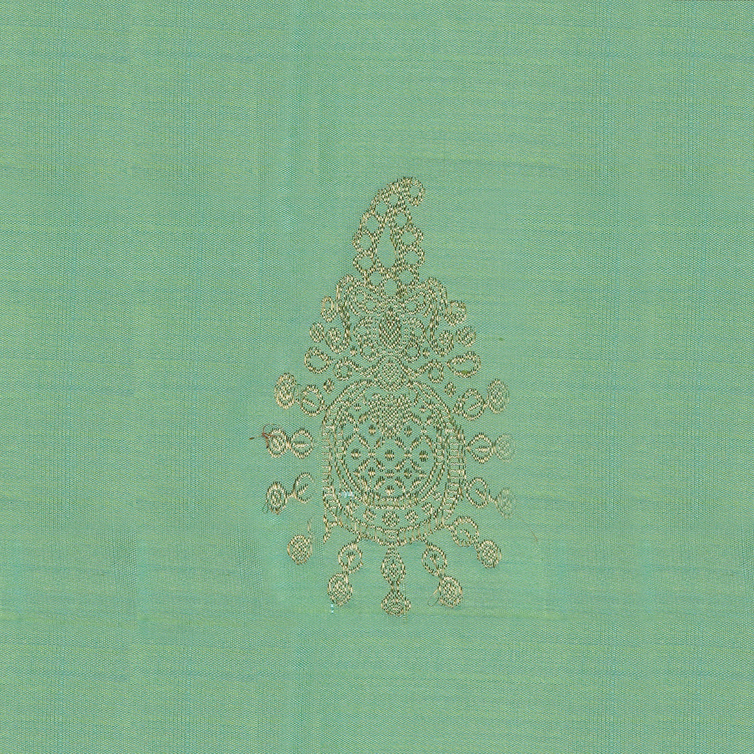 Handwoven Green with Pink Kanjivaram Silk Saree - 2394T010779DSC