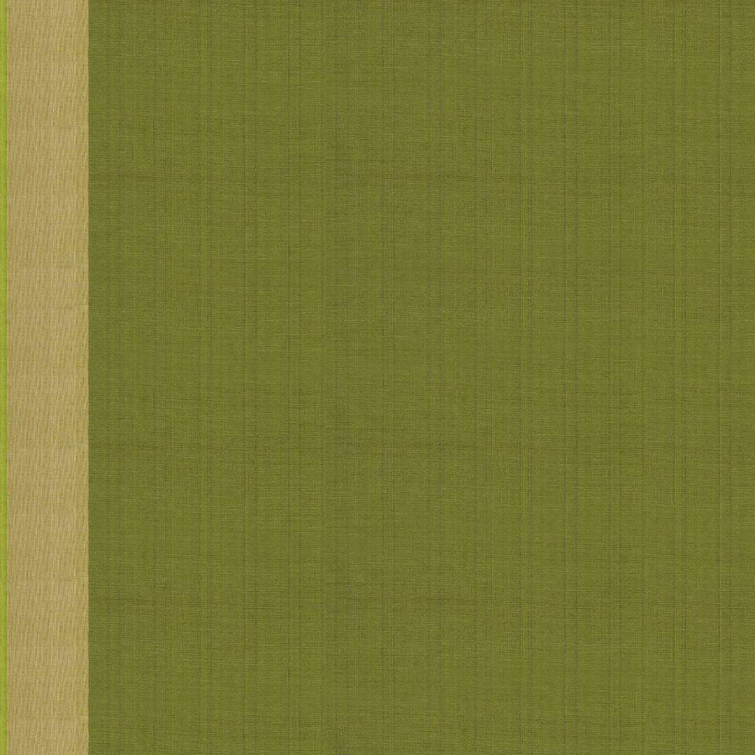 Handwoven Green Silk Cotton Saree - 2430T011301DSC