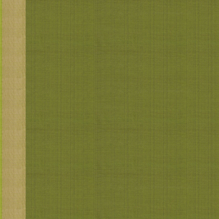 Handwoven Green Silk Cotton Saree - 2430T011301DSC