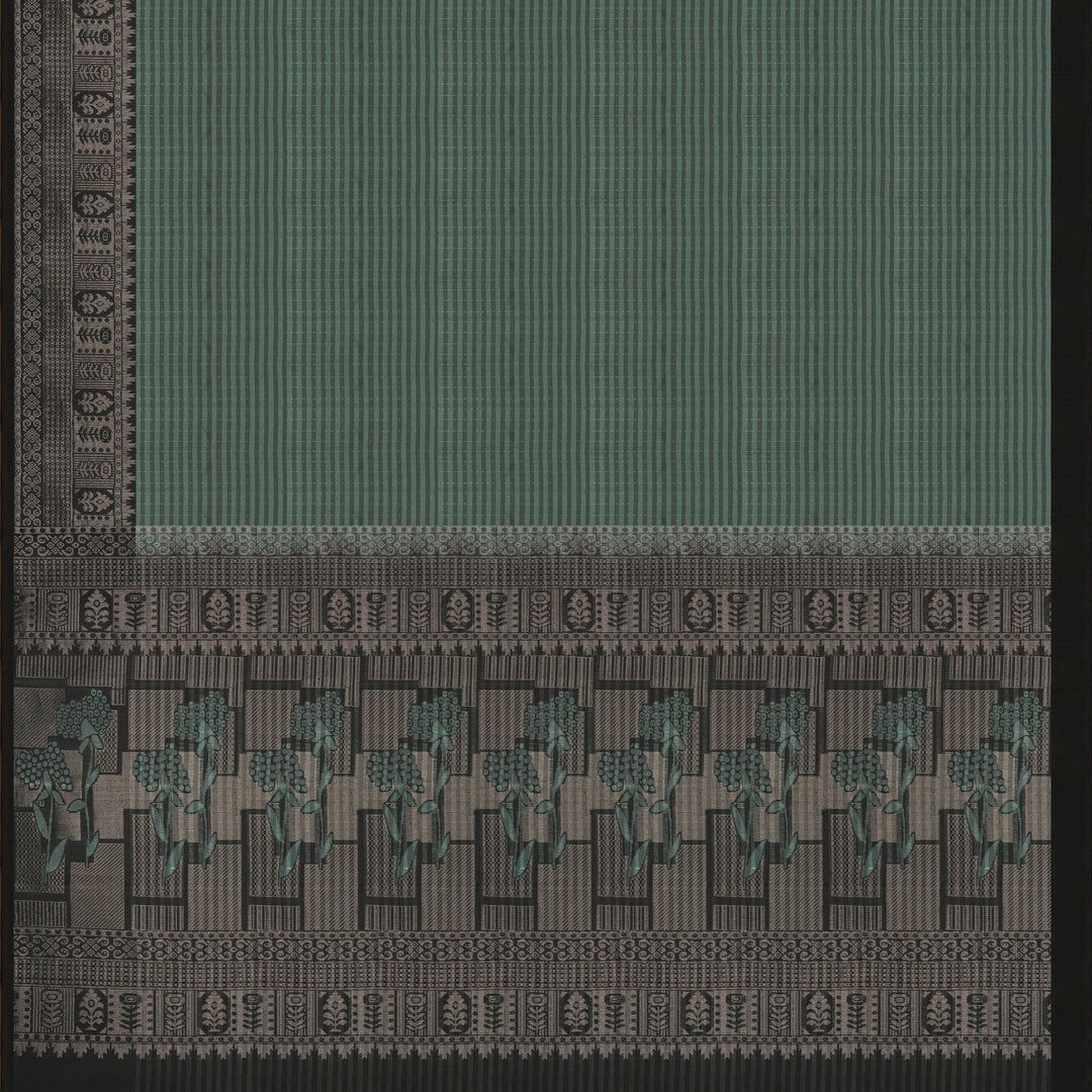 Handwoven Green Soft Silk Saree - 2441T011262DSC