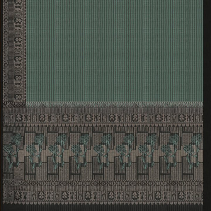 Handwoven Green Soft Silk Saree - 2441T011262DSC