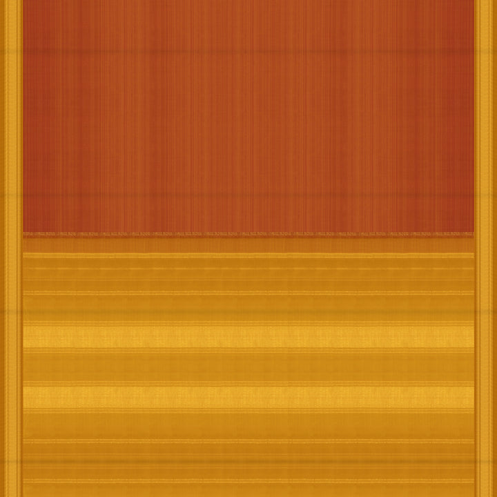 Handwoven Orange with Yellow Kanjivaram Silk Saree - 2483T012288DSC