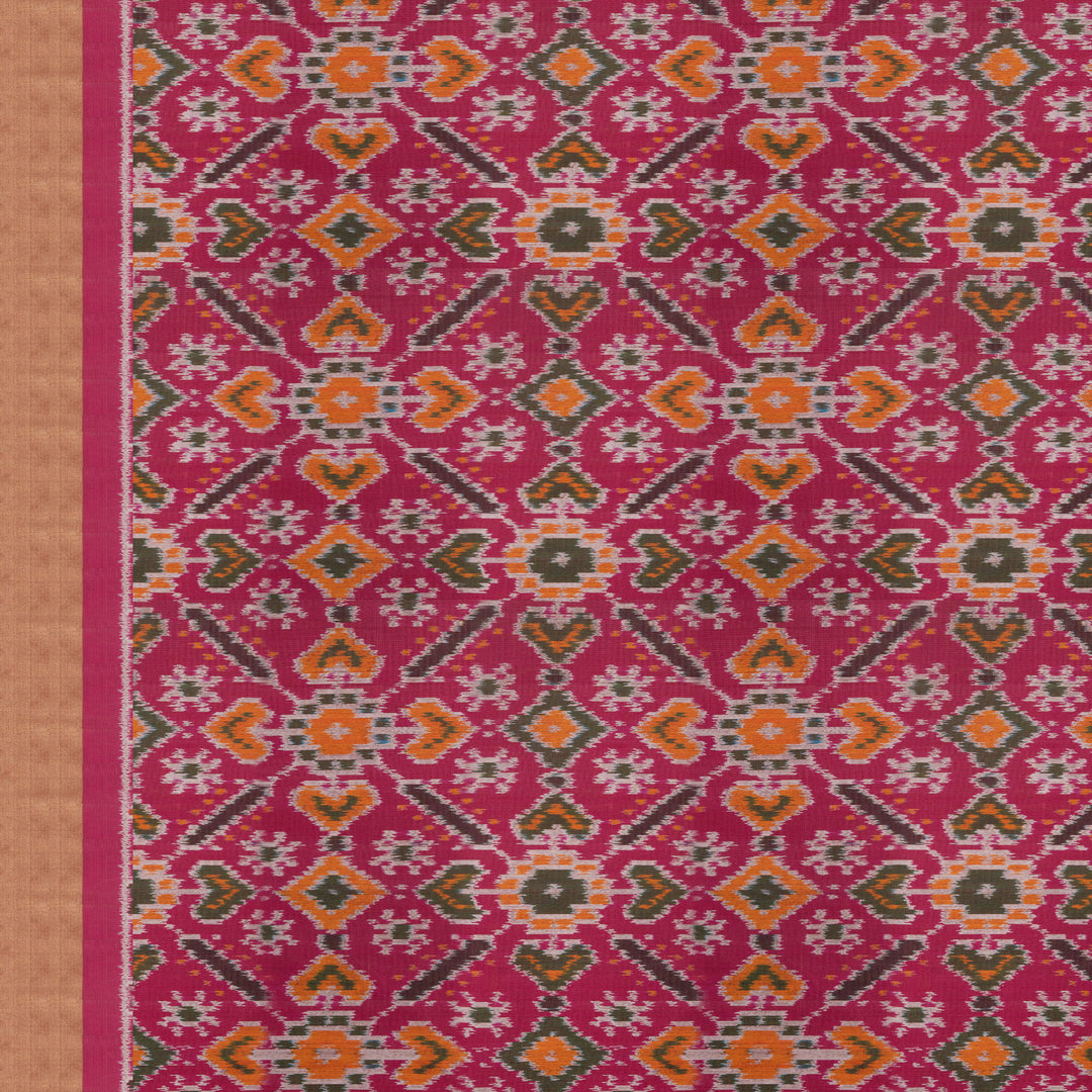 Handwoven Lavender with Multicolour Dupion Soft Silk Saree - 2493T011790DSC