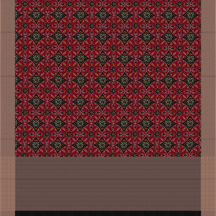 Handwoven Multicolour with Black Tussar Silk Saree - 2556T012510DSS