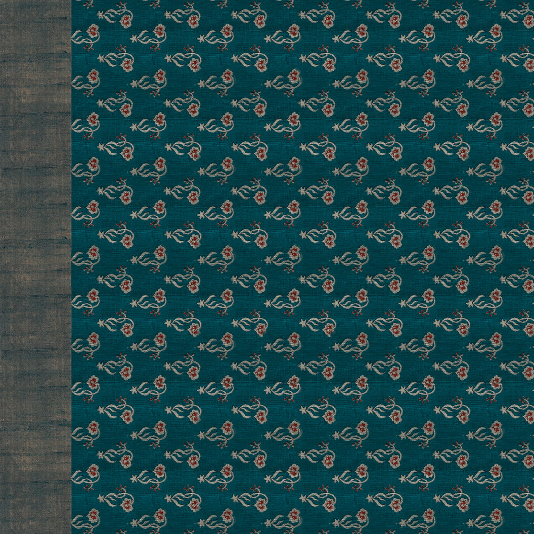 Handwoven Blue Tussar Silk Saree - 2555T012508DSS