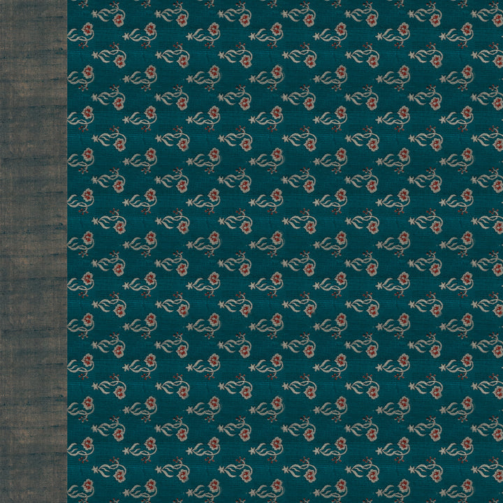 Handwoven Blue Tussar Silk Saree - 2555T012508DSS