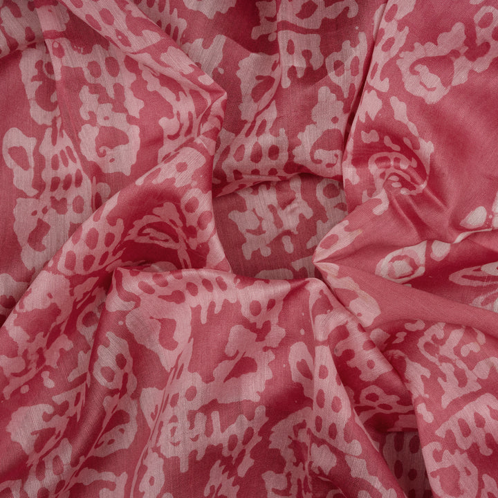 Handwoven Pink Chanderi Silk Saree - 2552T012681DSC