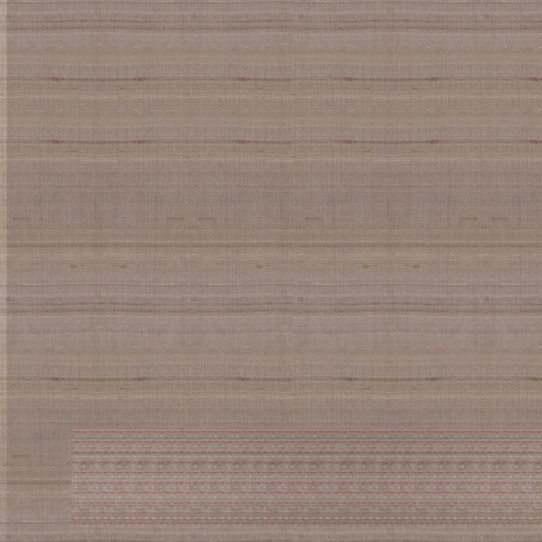 Handwoven Cream Tussar Silk Saree - 2574N030047DSC