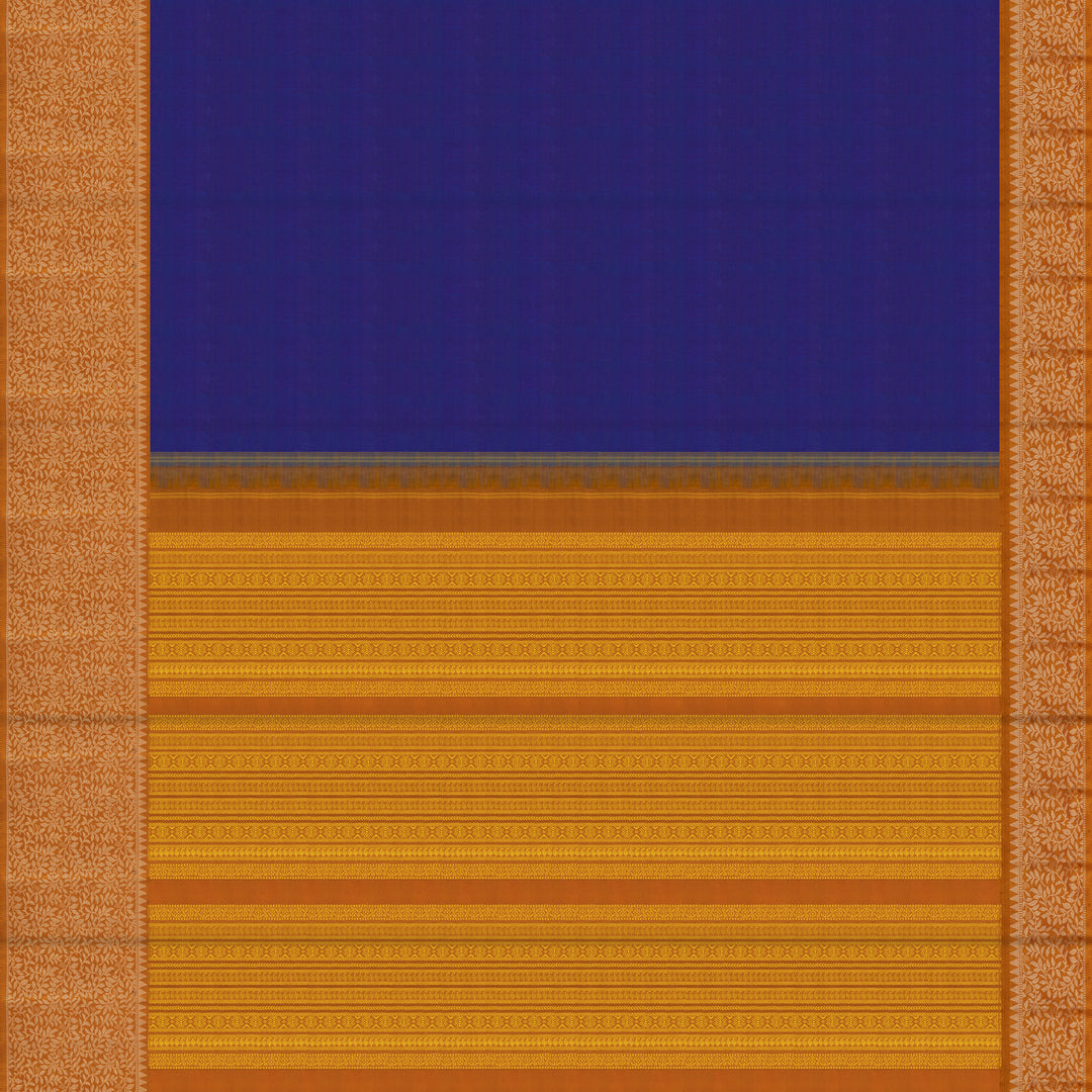 Handwoven Purple with Mustard Kanjivaram Silk Saree - 2528T011575DSC