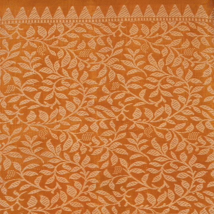 Handwoven Purple with Mustard Kanjivaram Silk Saree - 2528T011575DSC