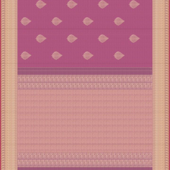 Handwoven Pink Kanjivaram Silk Saree - 2529T012698DSC