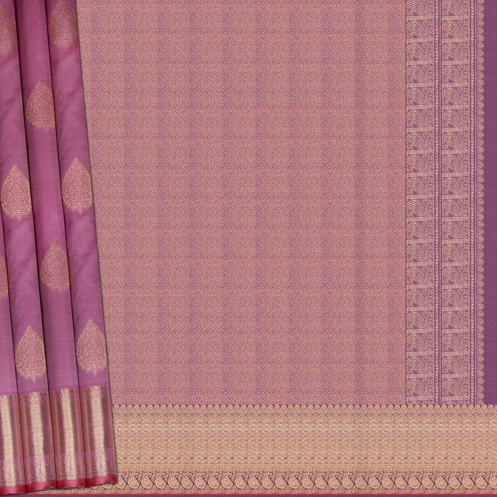 Handwoven Pink Kanjivaram Silk Saree - 2529T012698DSC