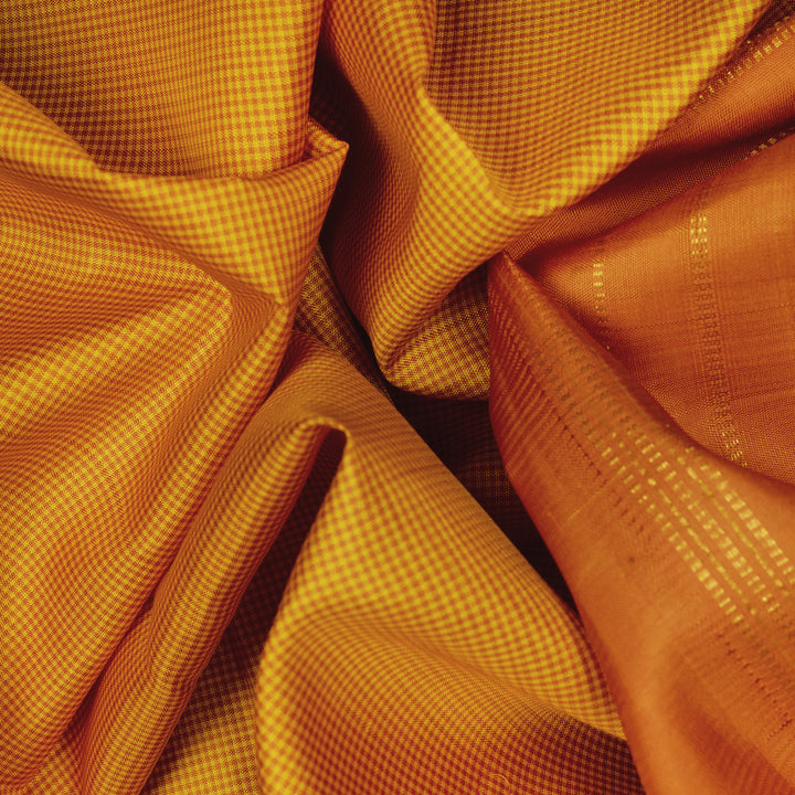 Handwoven Mustard Kanjivaram Silk Saree - 2536T010982DSC