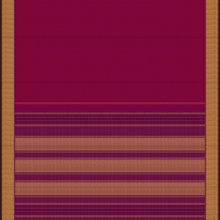 Handwoven Pink with Purple Kanjivaram Silk Saree - 2537T010747DSC