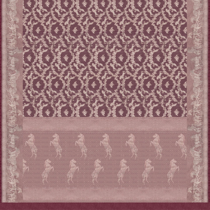 Handwoven Pink Banarasi Tissue Silk Saree - 2613T011994DSC