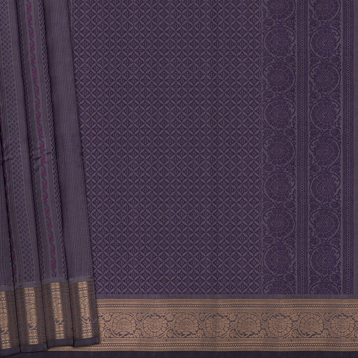 Handwoven Lavendar Soft Silk Saree - 2616T012131DSC