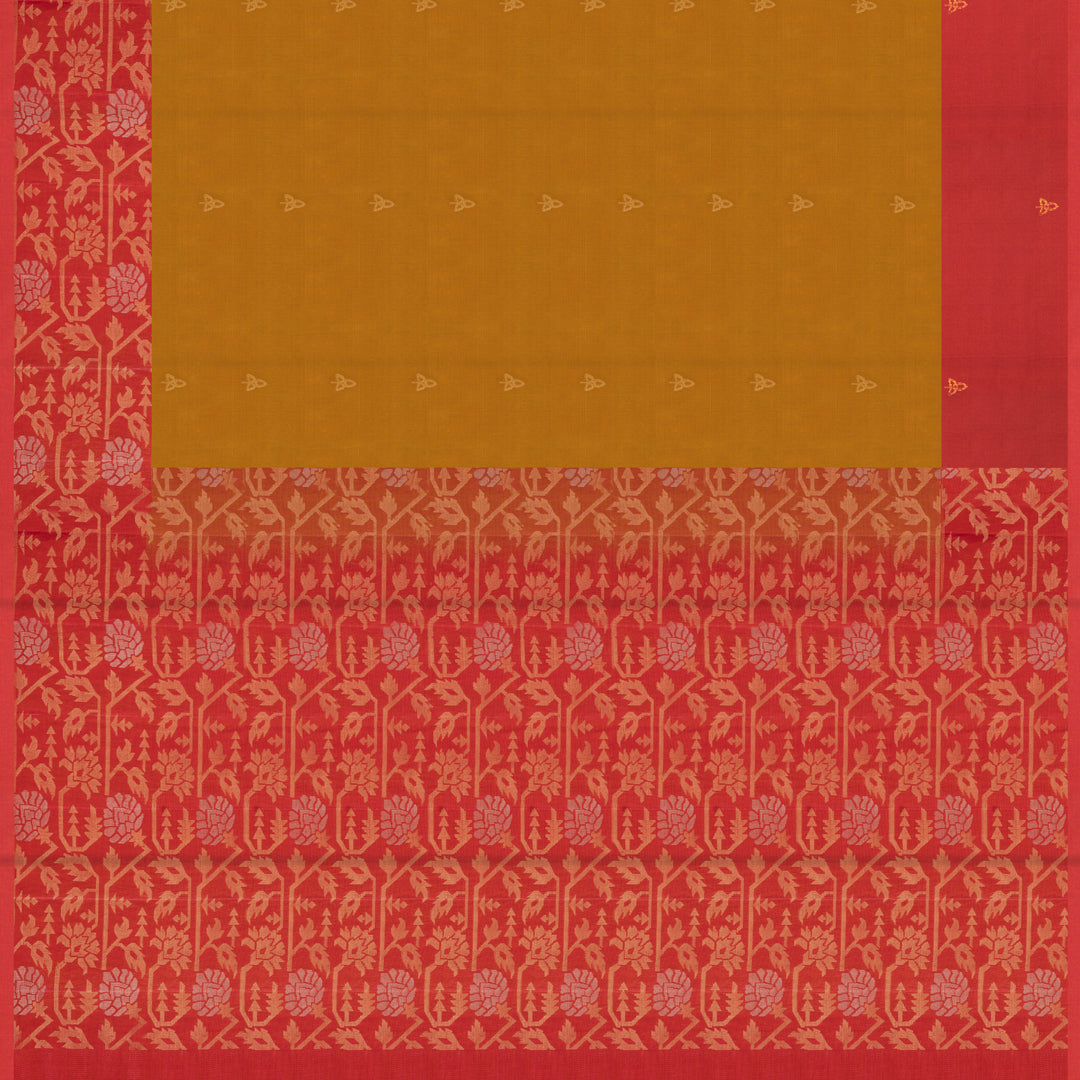 Handwoven Mustard with Orange Soft Silk Saree - 2617T011700DSC