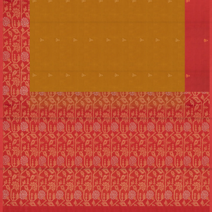 Handwoven Mustard with Orange Soft Silk Saree - 2617T011700DSC