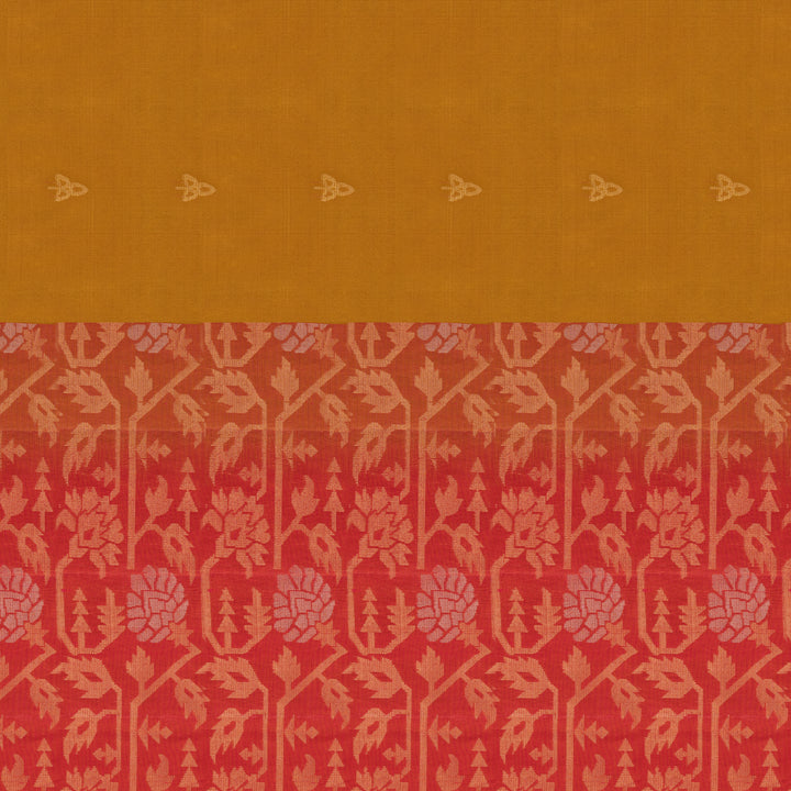 Handwoven Mustard with Orange Soft Silk Saree - 2617T011700DSC