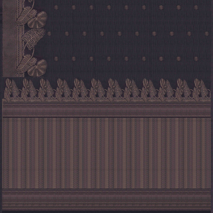 Handwoven Grey Soft Silk Saree - 2632T012222DSC