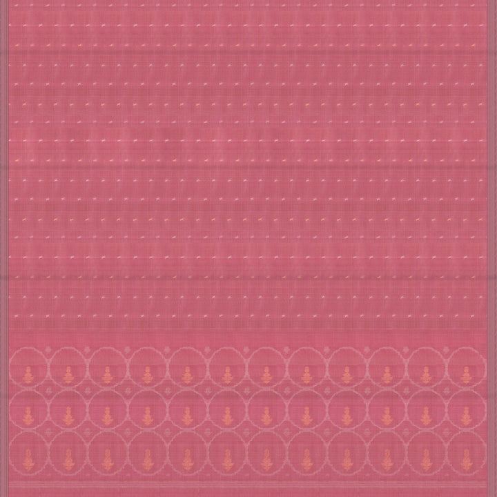 Handwoven Pink Kora Soft Silk Saree - 2637T012897DSC