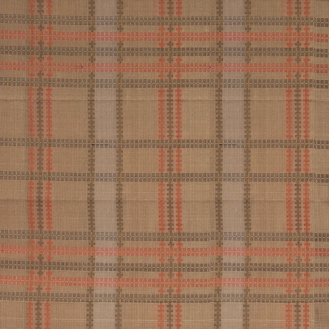 Handwoven Beige Kora Silk Saree - 2638T012889DSC