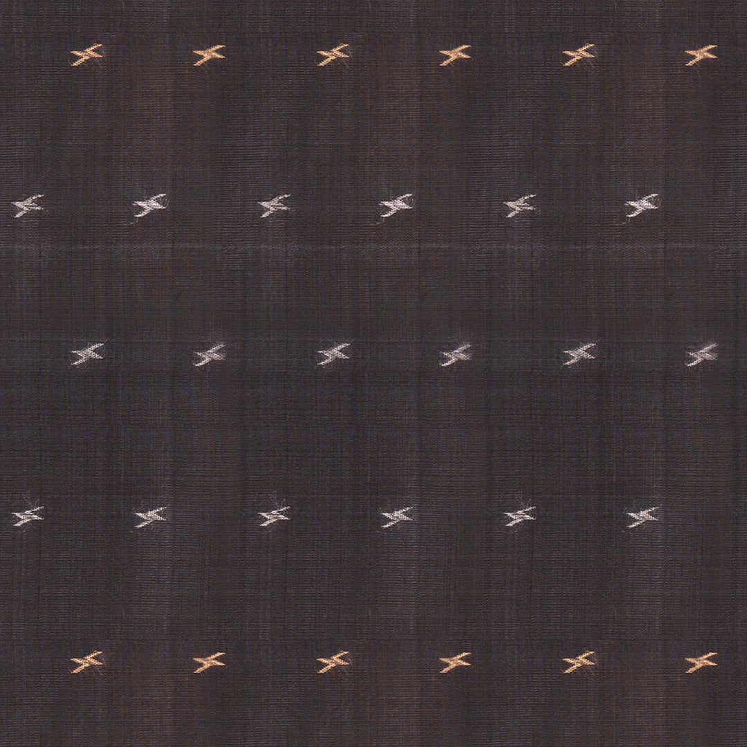 Handwoven Grey Kora Silk Saree - 2641T012898DSC