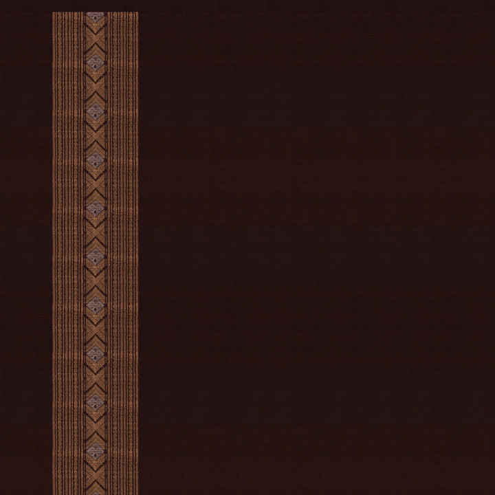 Handwoven Brown Kora Silk Saree - 2642T012891DSC