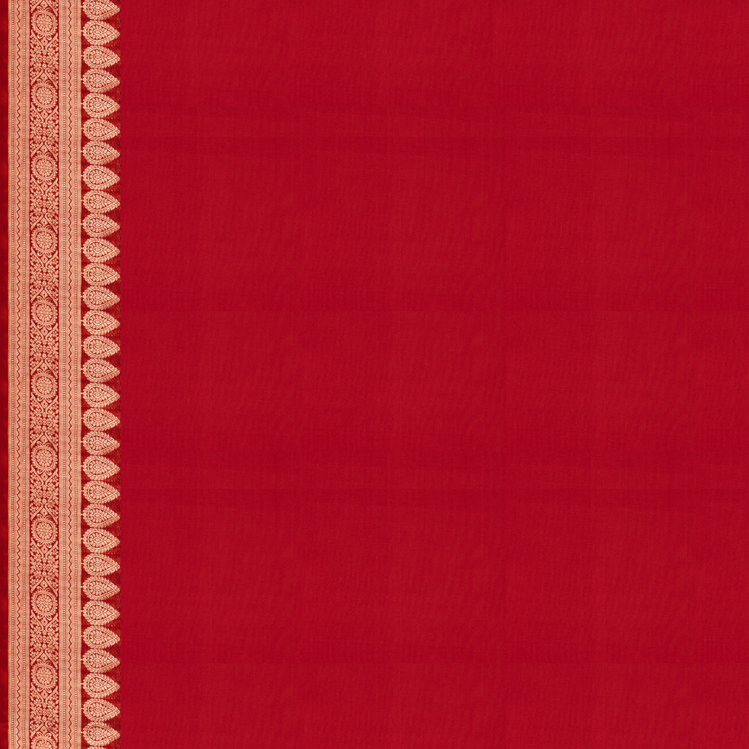 Handwoven Red Upadda Soft Silk Saree - 2699T012977DSC