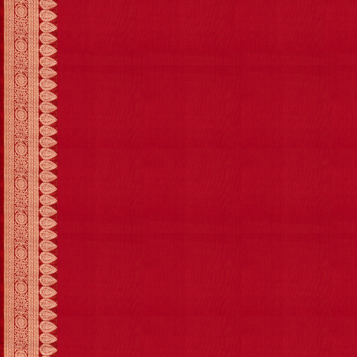 Handwoven Red Upadda Soft Silk Saree - 2699T012977DSC