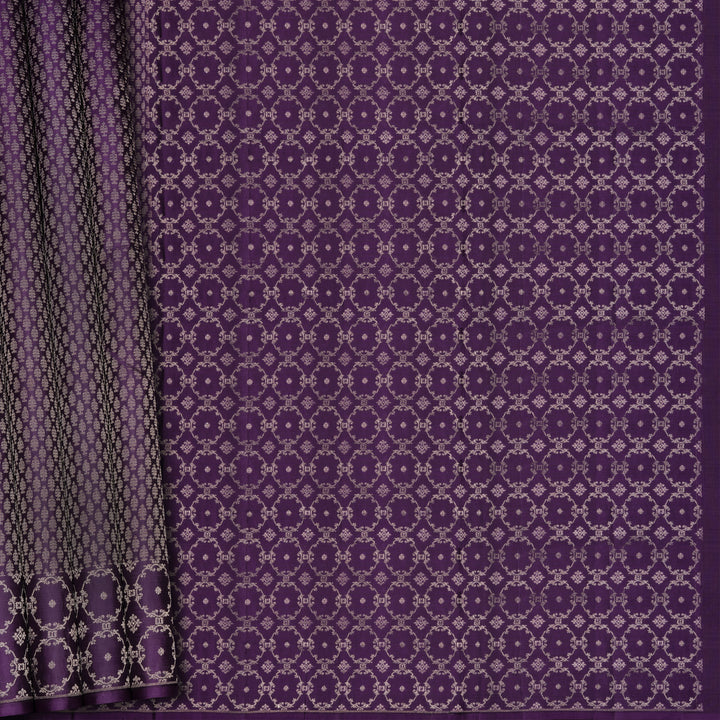 Handwoven Purple Upadda Soft Silk Saree - 2702T012964DSC