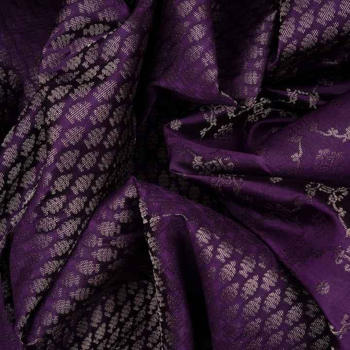 Handwoven Purple Upadda Soft Silk Saree - 2702T012964DSC