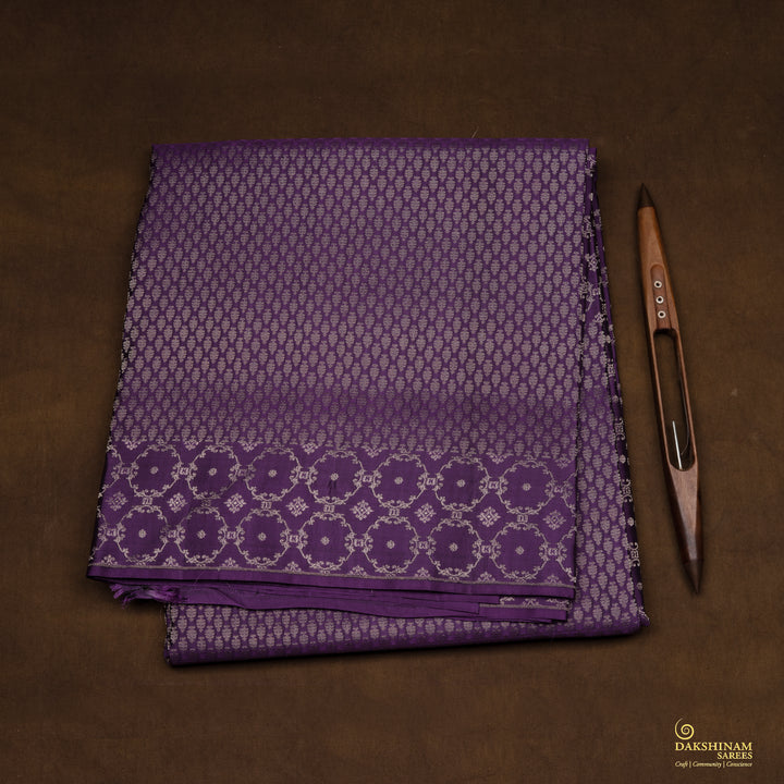 Handwoven Purple Upadda Soft Silk Saree - 2702T012964DSC