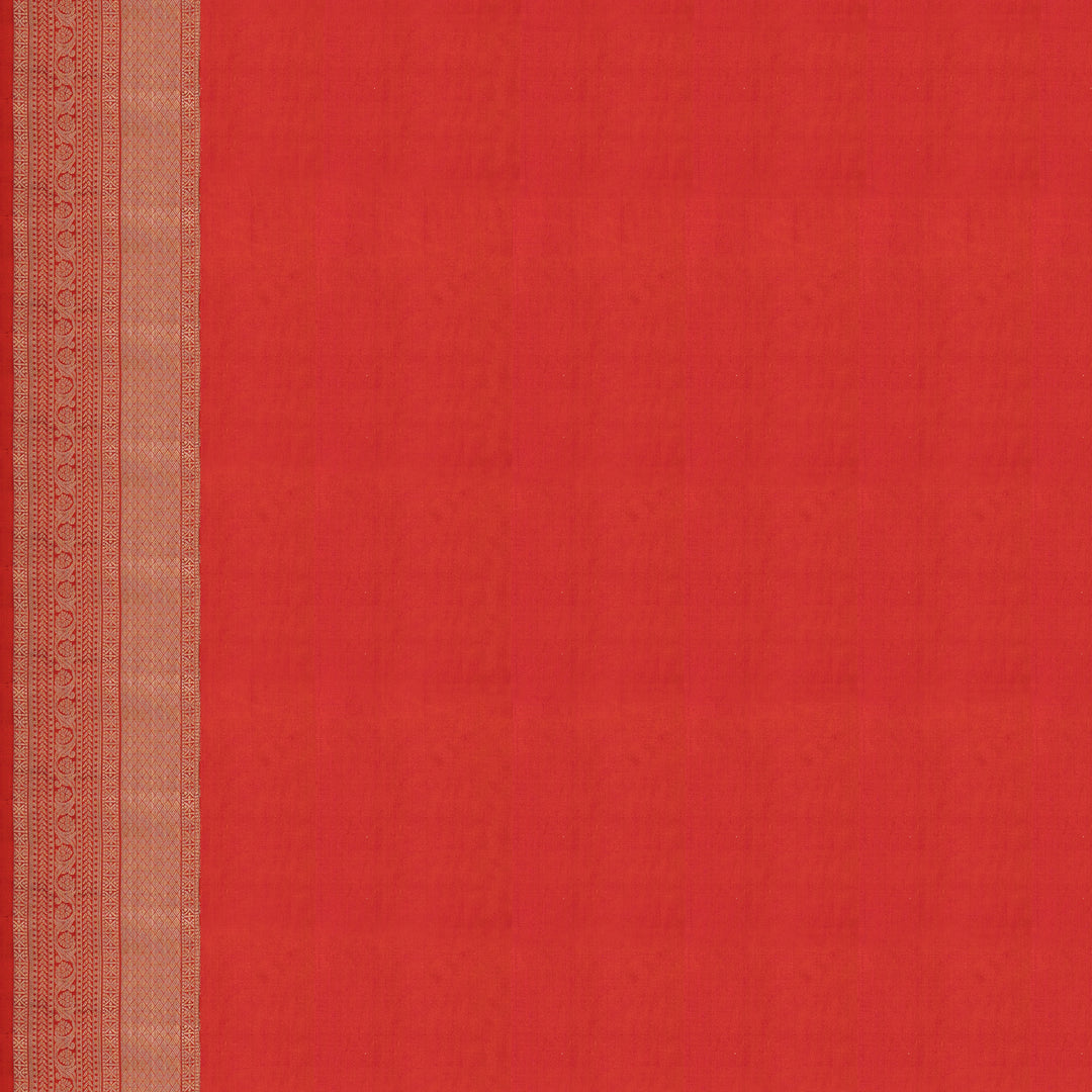 Handwoven Orange Upadda Soft Silk Saree - 2701T012940DSC