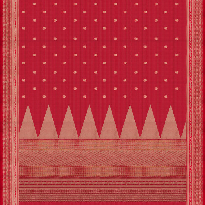 Handwoven Red Uppada Soft Silk Saree - 2710T012880DSC