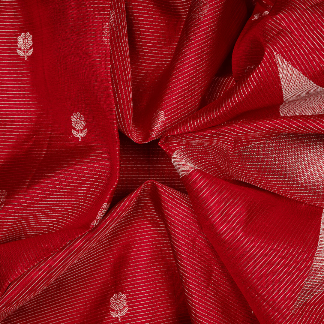Handwoven Red Uppada Soft Silk Saree - 2710T012880DSC