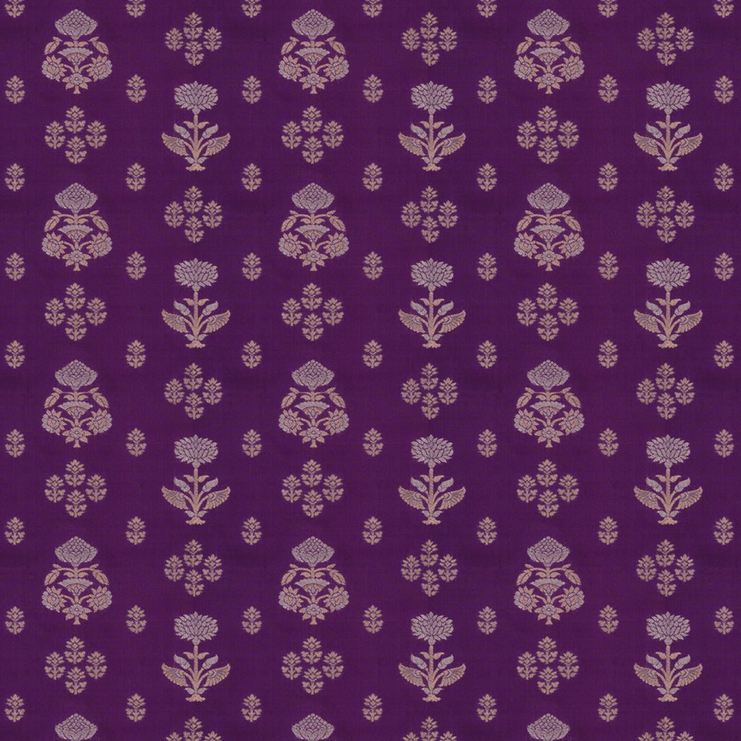 Handwoven Purple Uppada Soft Silk Saree - 2758T012981DSC