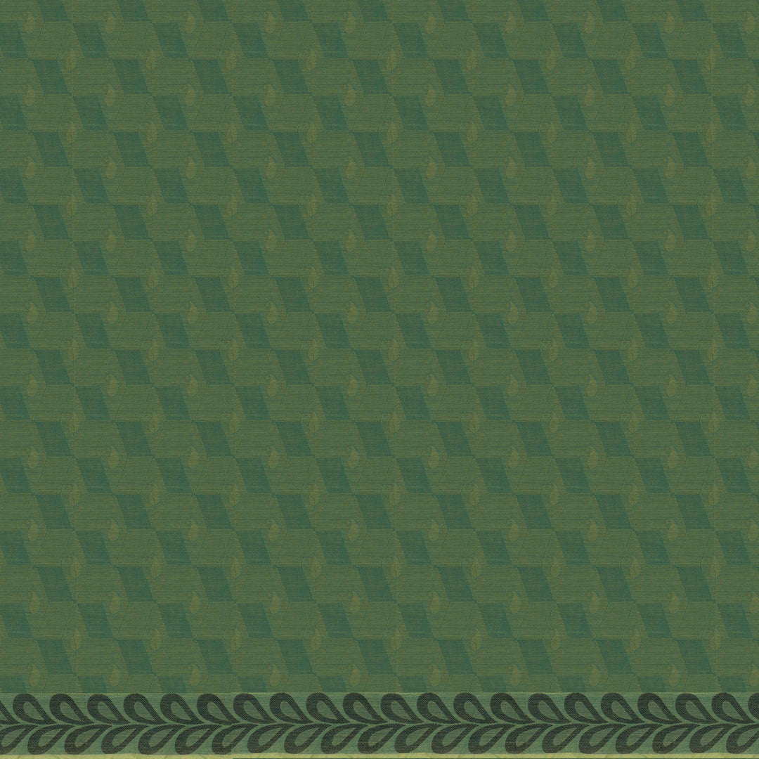 Handwoven Green South Cotton Saree - 2668T012847DSC