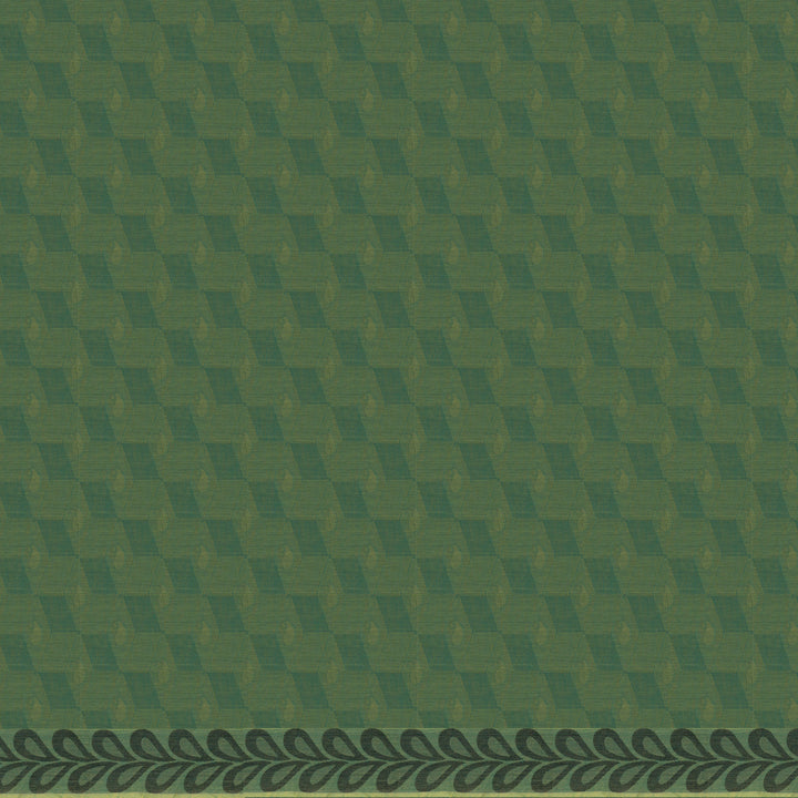 Handwoven Green South Cotton Saree - 2668T012847DSC
