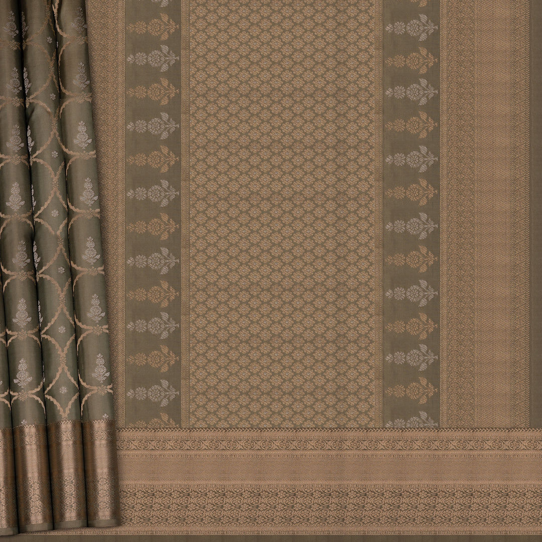Pleats/body of Handwoven Uppada Soft Silk Saree