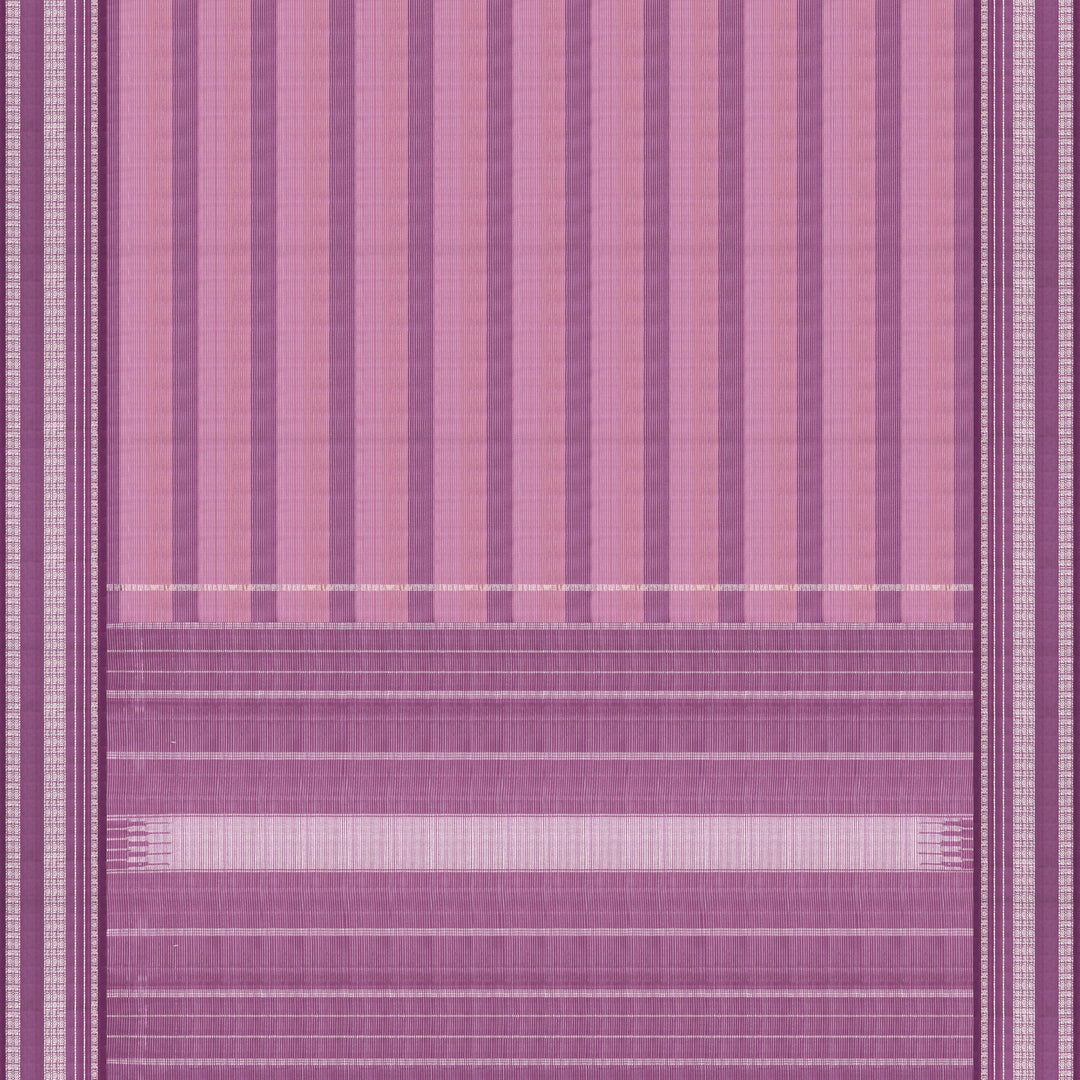 Handwoven Pink and Lavendar Kanjivaram Silk Saree - 2767T013041DSC