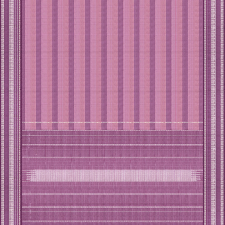Handwoven Pink and Lavendar Kanjivaram Silk Saree - 2767T013041DSC