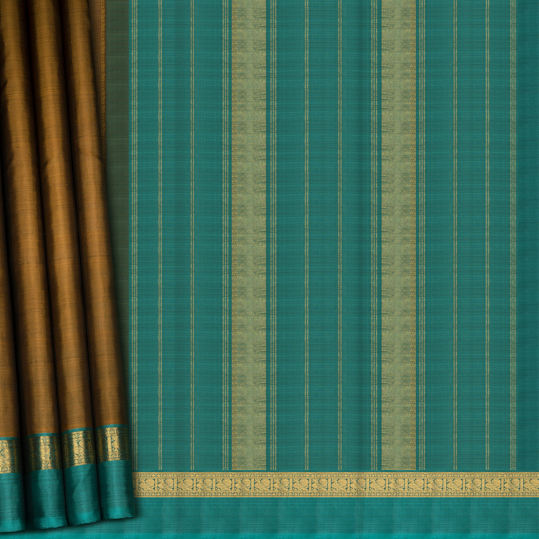 pleats/body Handwoven  Kanjivaram Silk Saree 