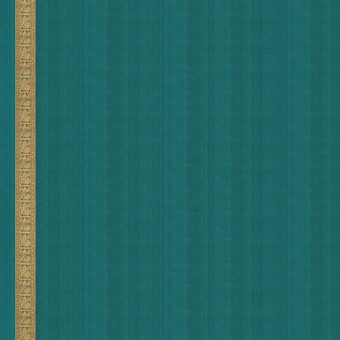 Handwoven Green with Blue Kanjivaram Silk Saree - 2768T013036DSC