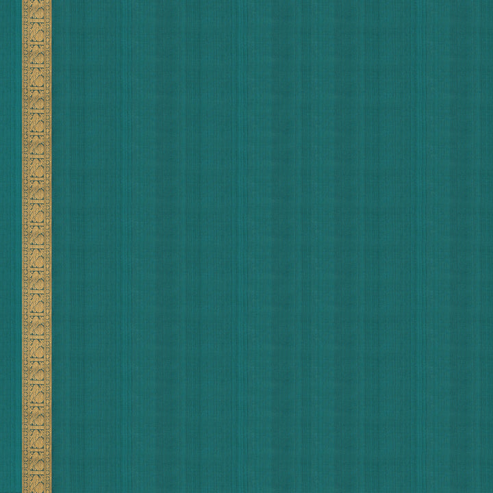 Handwoven Green with Blue Kanjivaram Silk Saree - 2768T013036DSC