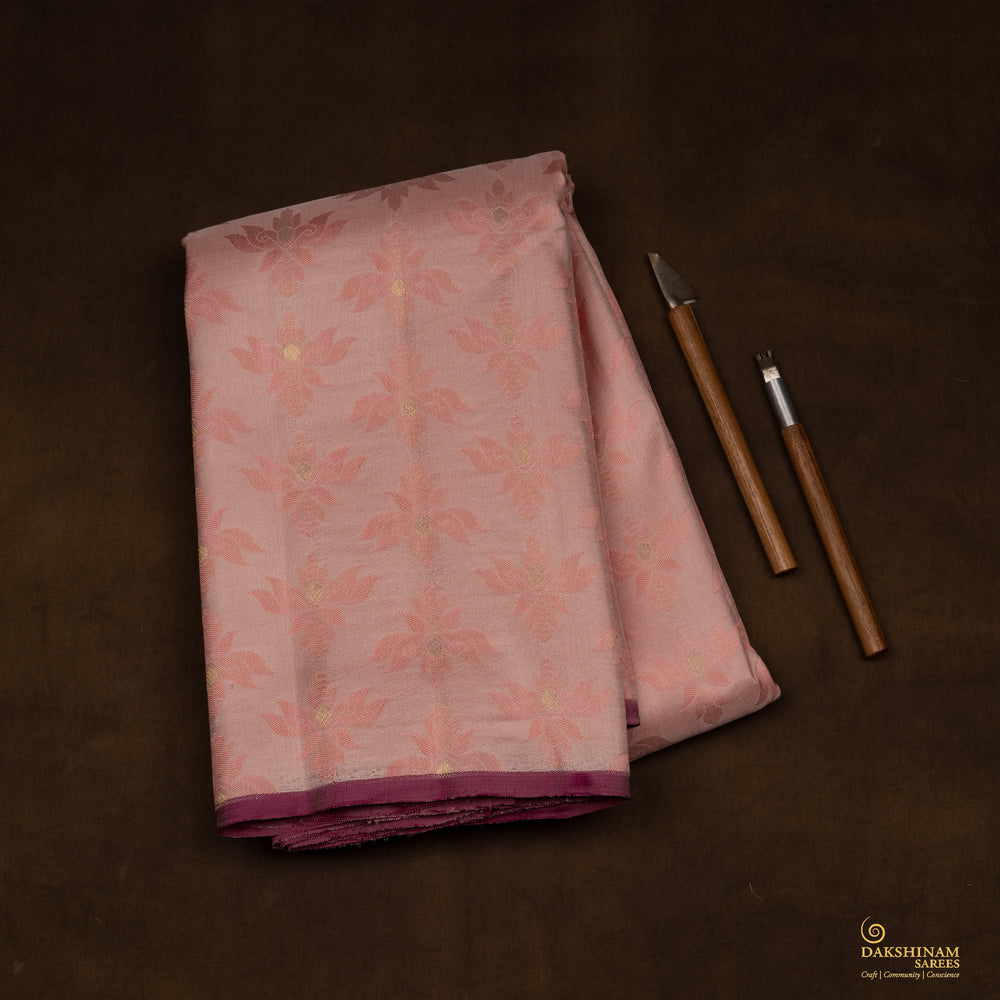 folded Handwoven  Kanjivaram Silk Saree 