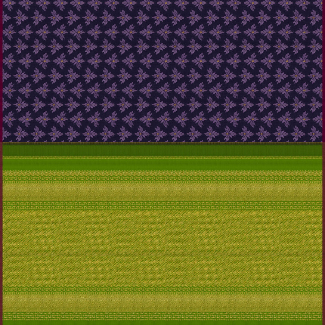 Pallu of Handwoven Kanjivaram Silk Saree