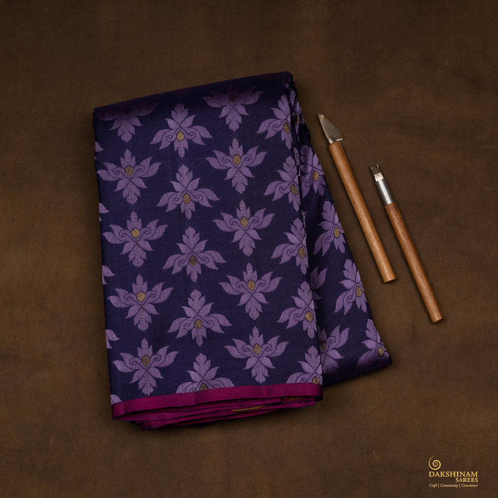 Folded Handwoven Kanjivaram Silk Saree