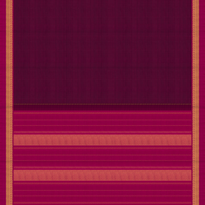 Handwoven Purple with Pink Kanjivaram Silk Saree - 2734T011582DSC