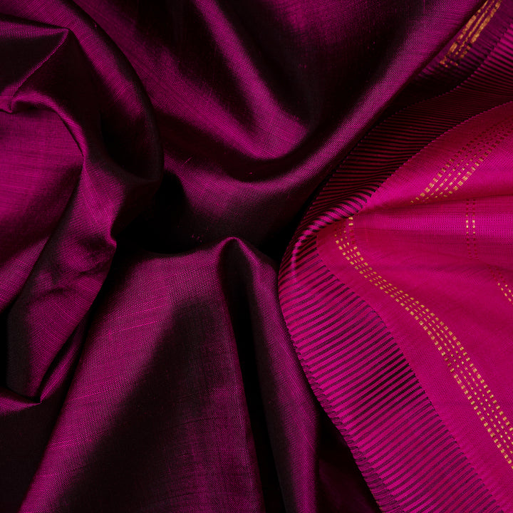 Handwoven Purple with Pink Kanjivaram Silk Saree - 2734T011582DSC